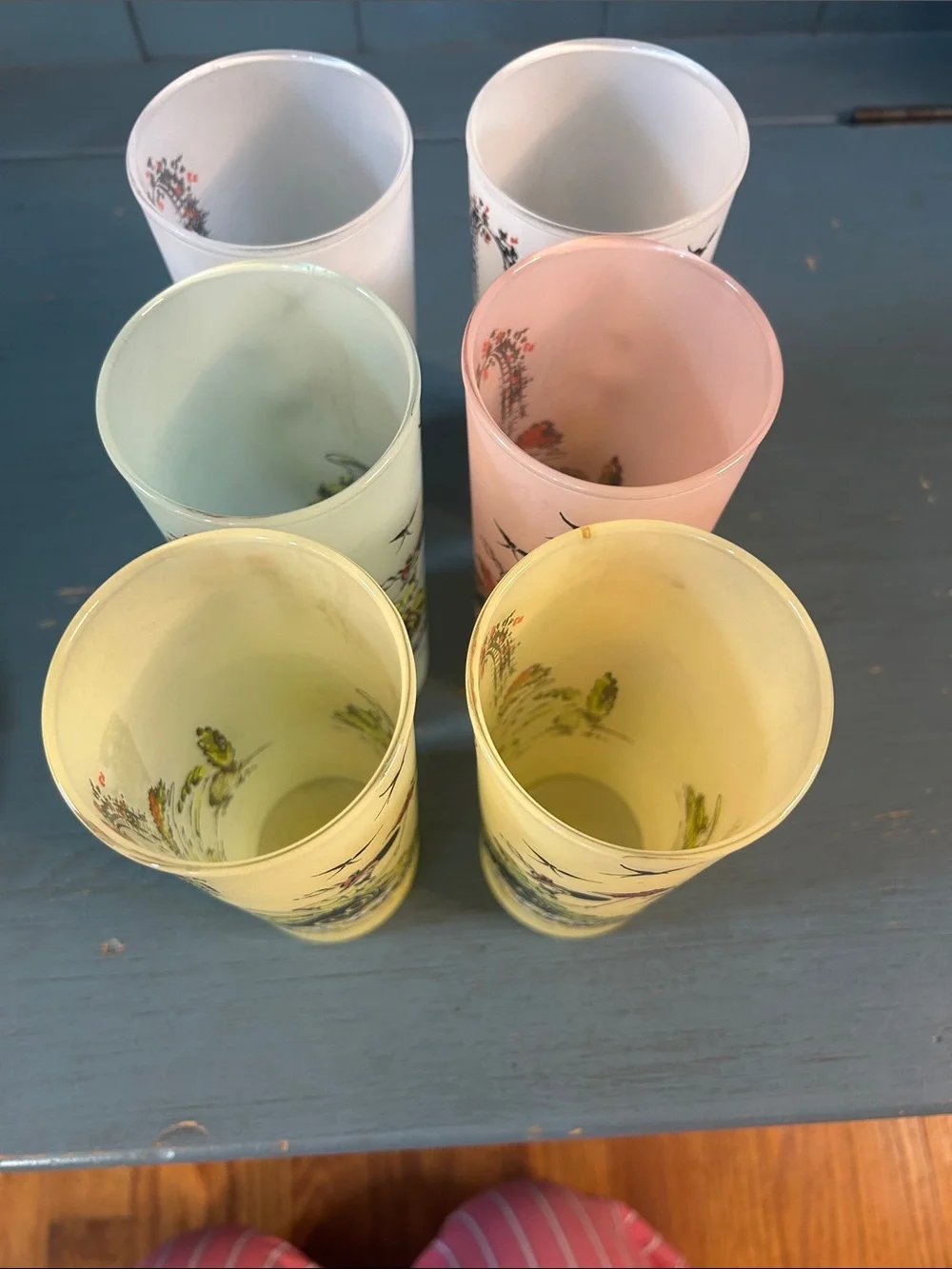 Libbey Pastel Countrygirl Glass Tumbler Set - Pink, Yellow, Cream, Light Green